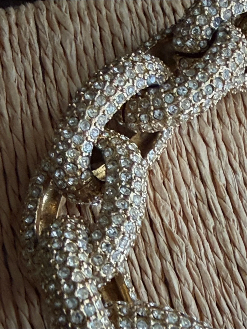 J. Crew Gold Crystal Pavé Link Bracelet